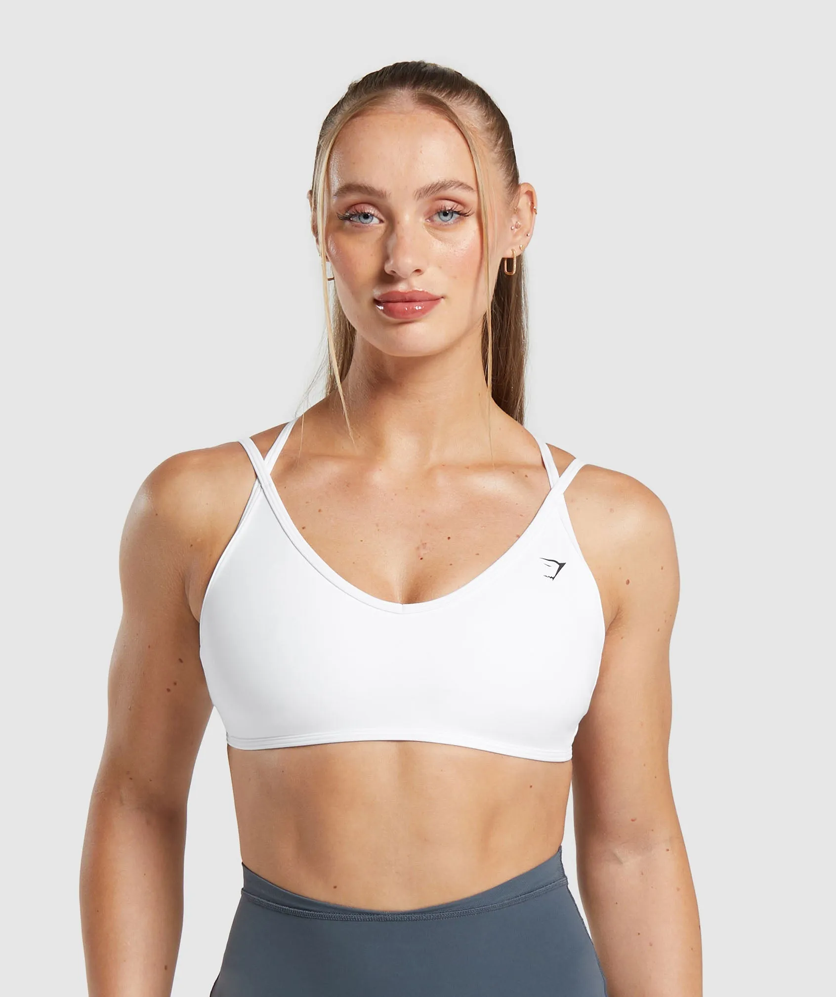 Gymshark Back Gains Sports Bra - White sold by Gymshark product image thumbnail 2