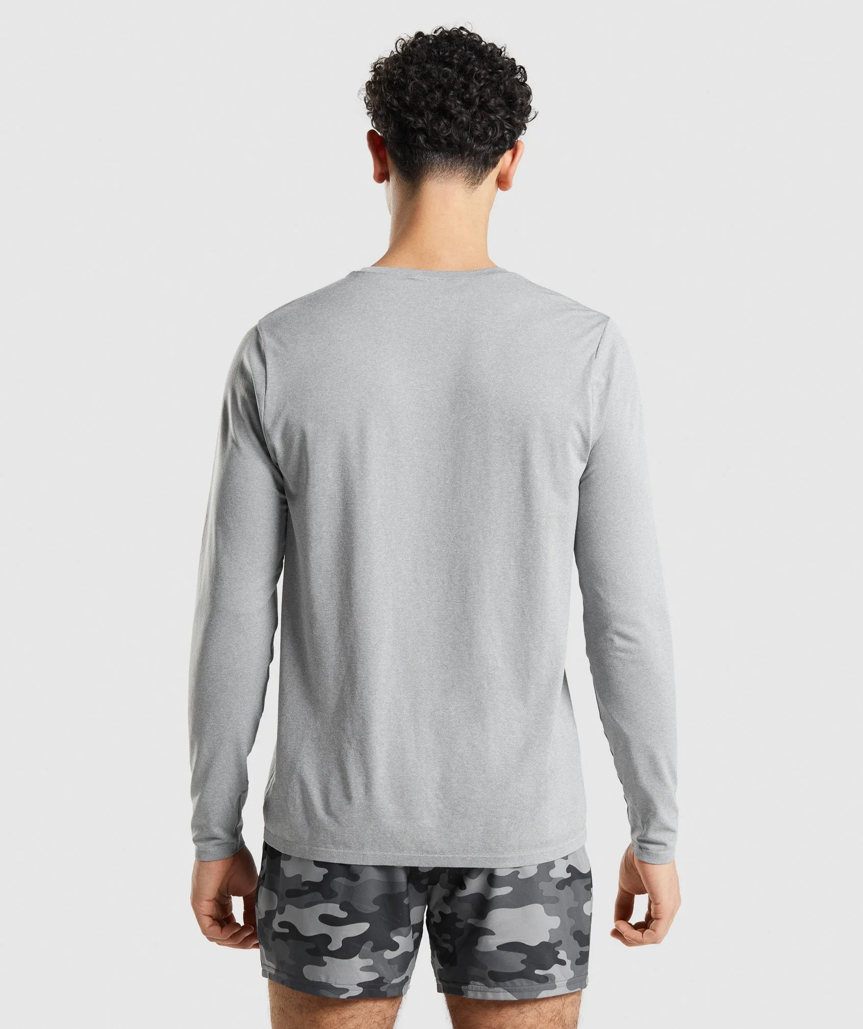 Gymshark Arrival Seamless Long Sleeve T-Shirt - Grey sold by Gymshark product image thumbnail 2