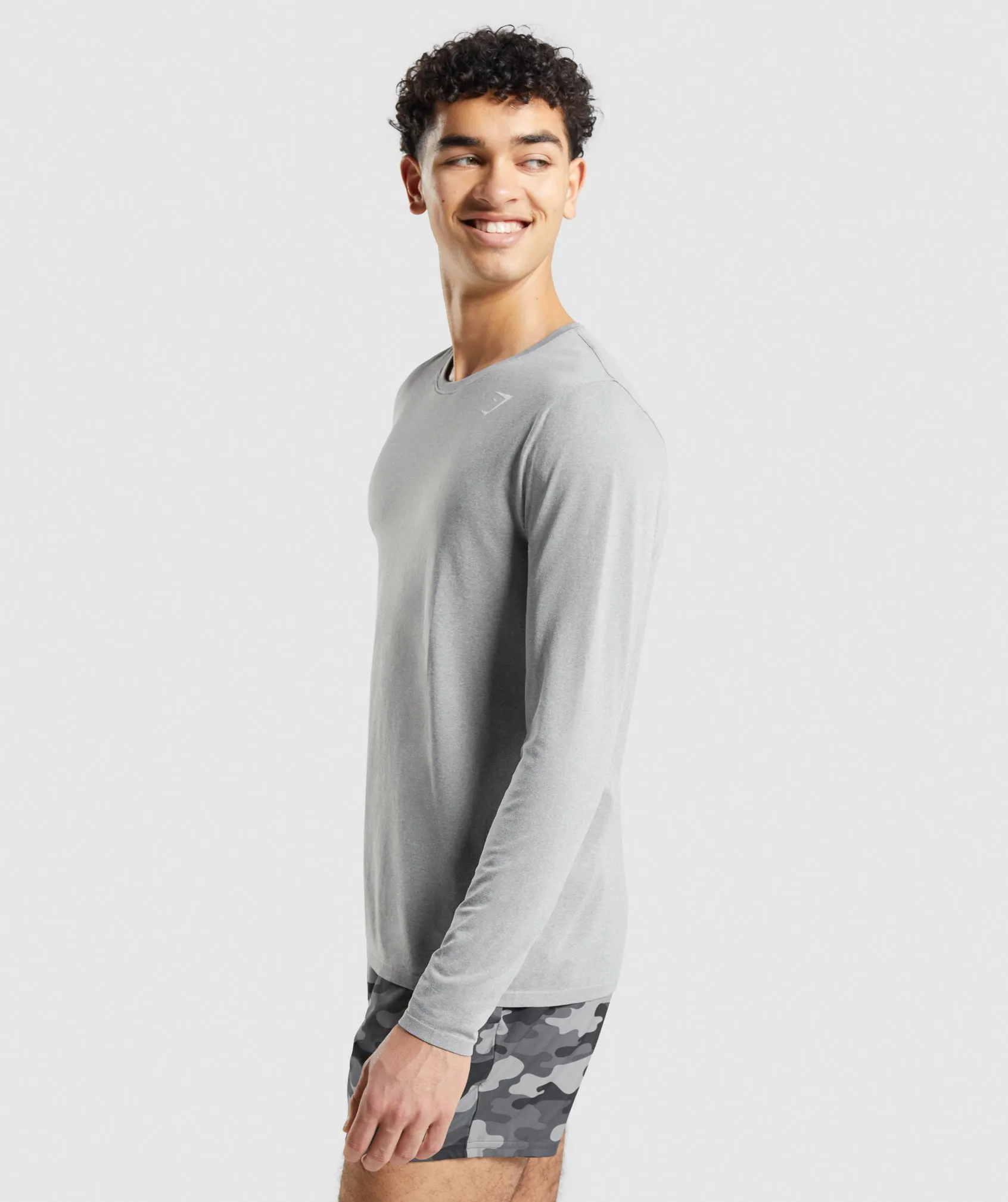 Gymshark Arrival Seamless Long Sleeve T-Shirt - Grey sold by Gymshark product image thumbnail 3