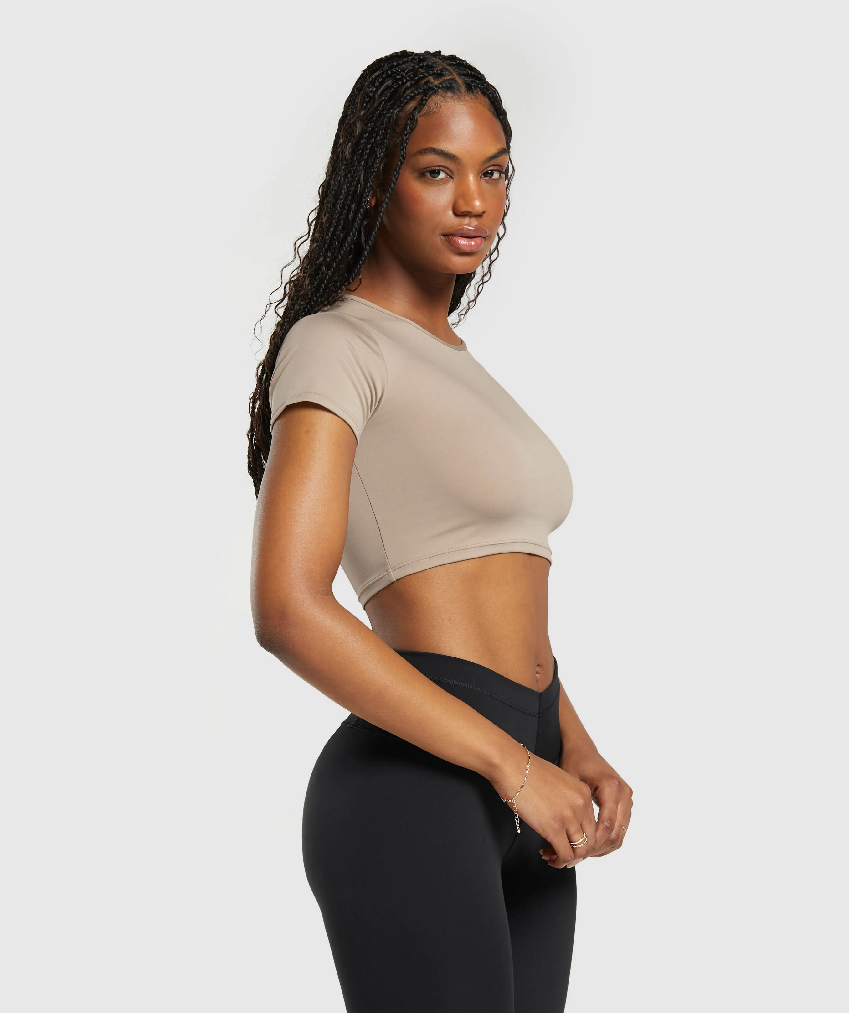 Gymshark Everyday Cap Sleeve T-Shirt - Cement Brown sold by Gymshark product image thumbnail 3