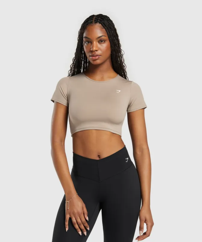 Gymshark Everyday Cap Sleeve T-Shirt - Cement Brown sold by Gymshark