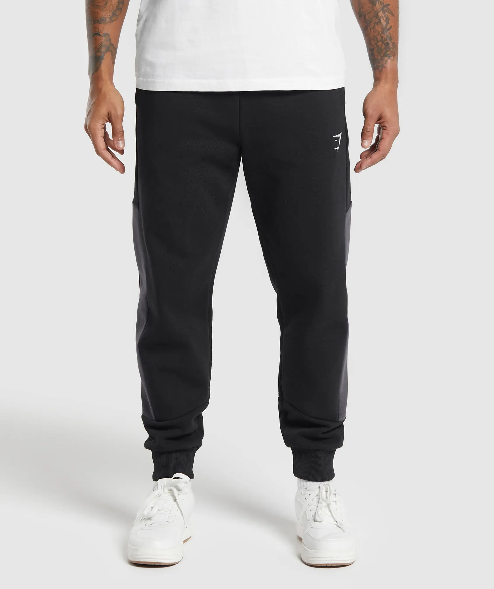 Gymshark Pique Joggers - Black/Onyx Grey sold by Gymshark product image thumbnail 2