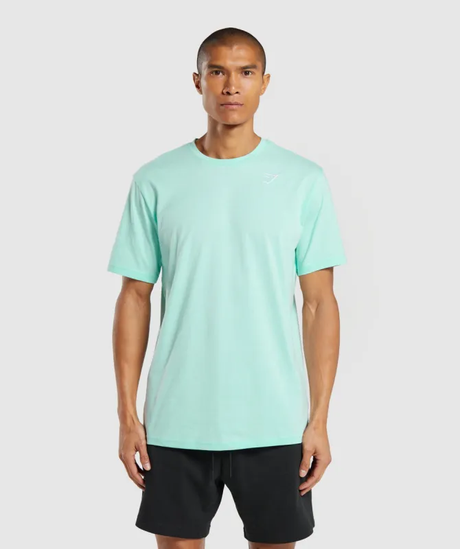 Gymshark Crest T-Shirt - Serene Blue sold by Gymshark