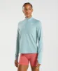 Gymshark Vital Seamless 2.0 1/2 Zip Pullover - Pearl Blue Marl sold by Gymshark