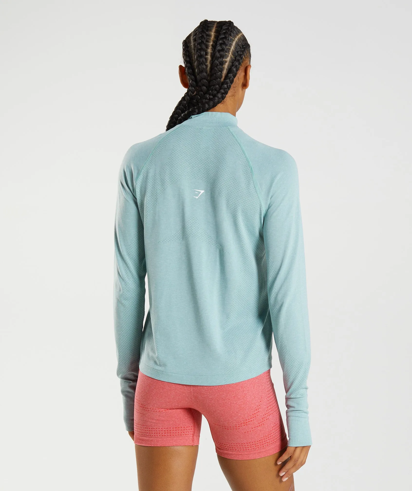 Gymshark Vital Seamless 2.0 1/2 Zip Pullover - Pearl Blue Marl sold by Gymshark product image thumbnail 2