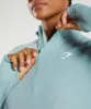 Gymshark Vital Seamless 2.0 1/2 Zip Pullover - Pearl Blue Marl sold by Gymshark