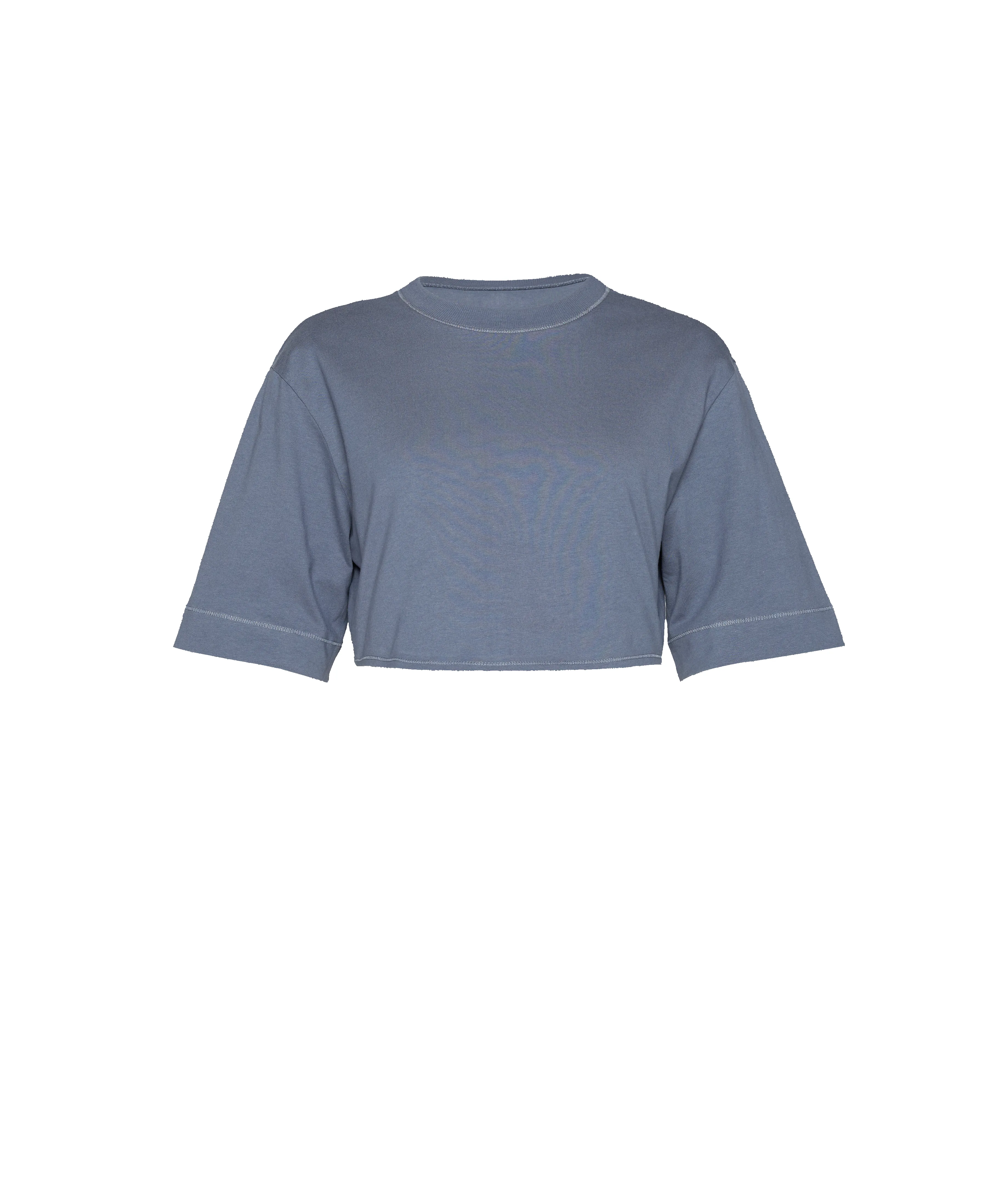 Gymshark Cotton Boxy Crop Top - Evening Blue sold by Gymshark product image thumbnail 4