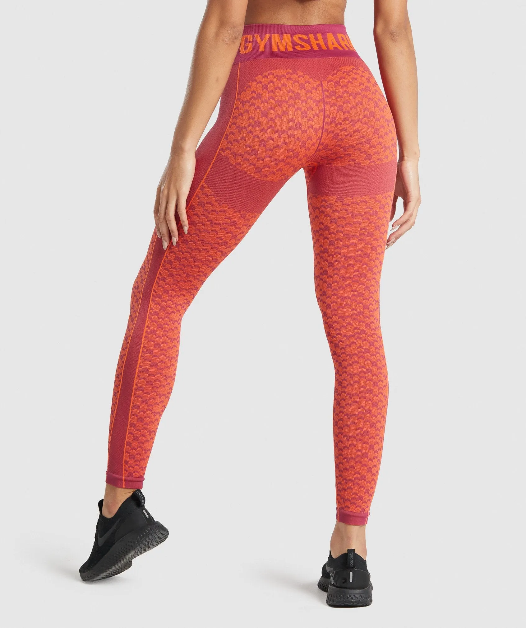 Gymshark WTFlex Seamless High Waisted Leggings - Chevron | Pink sold by Gymshark product image thumbnail 2