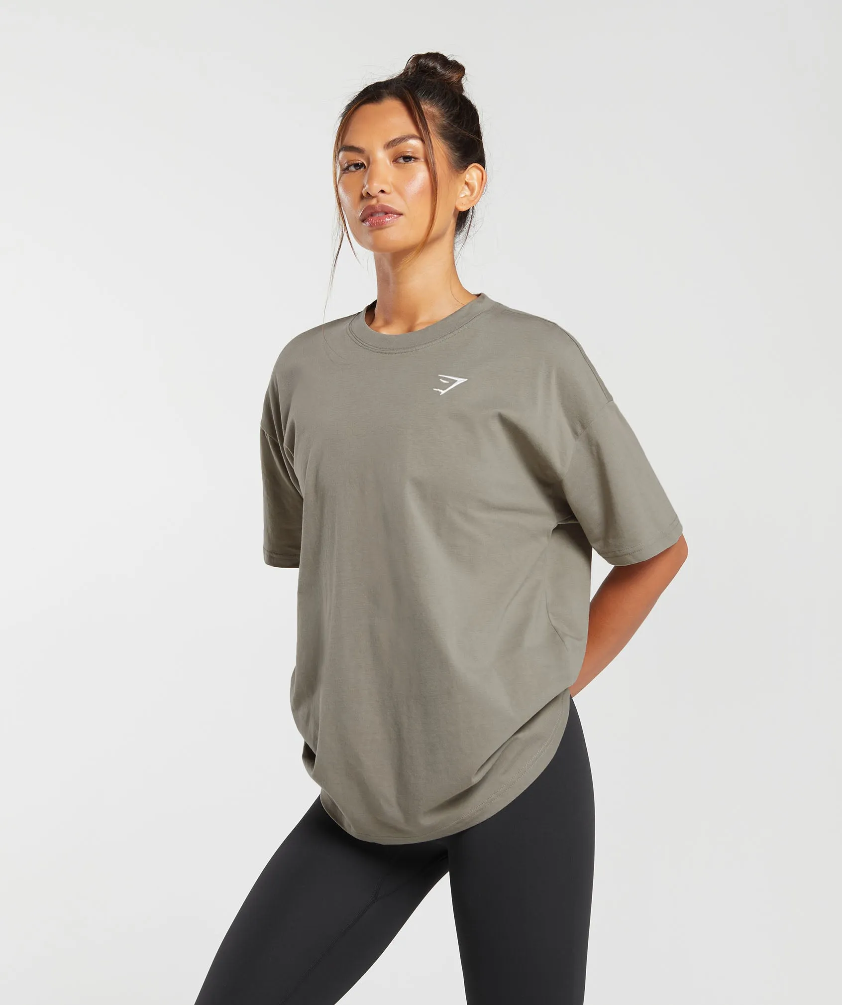 Gymshark Training Oversized T-Shirt - Linen Brown sold by Gymshark product image thumbnail 3