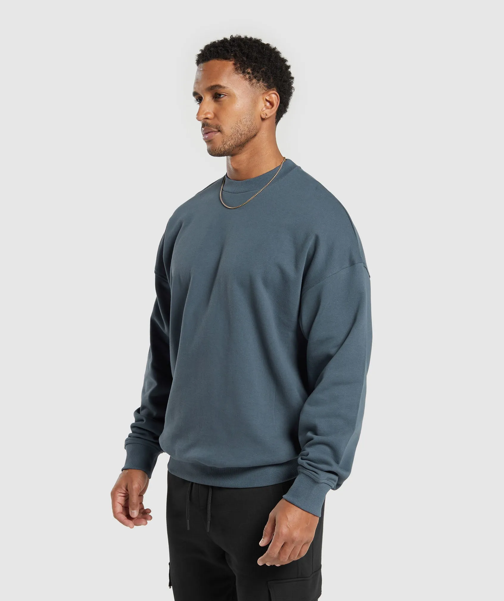 Gymshark Rest Day Essential Crew - Titanium Blue sold by Gymshark product image thumbnail 3