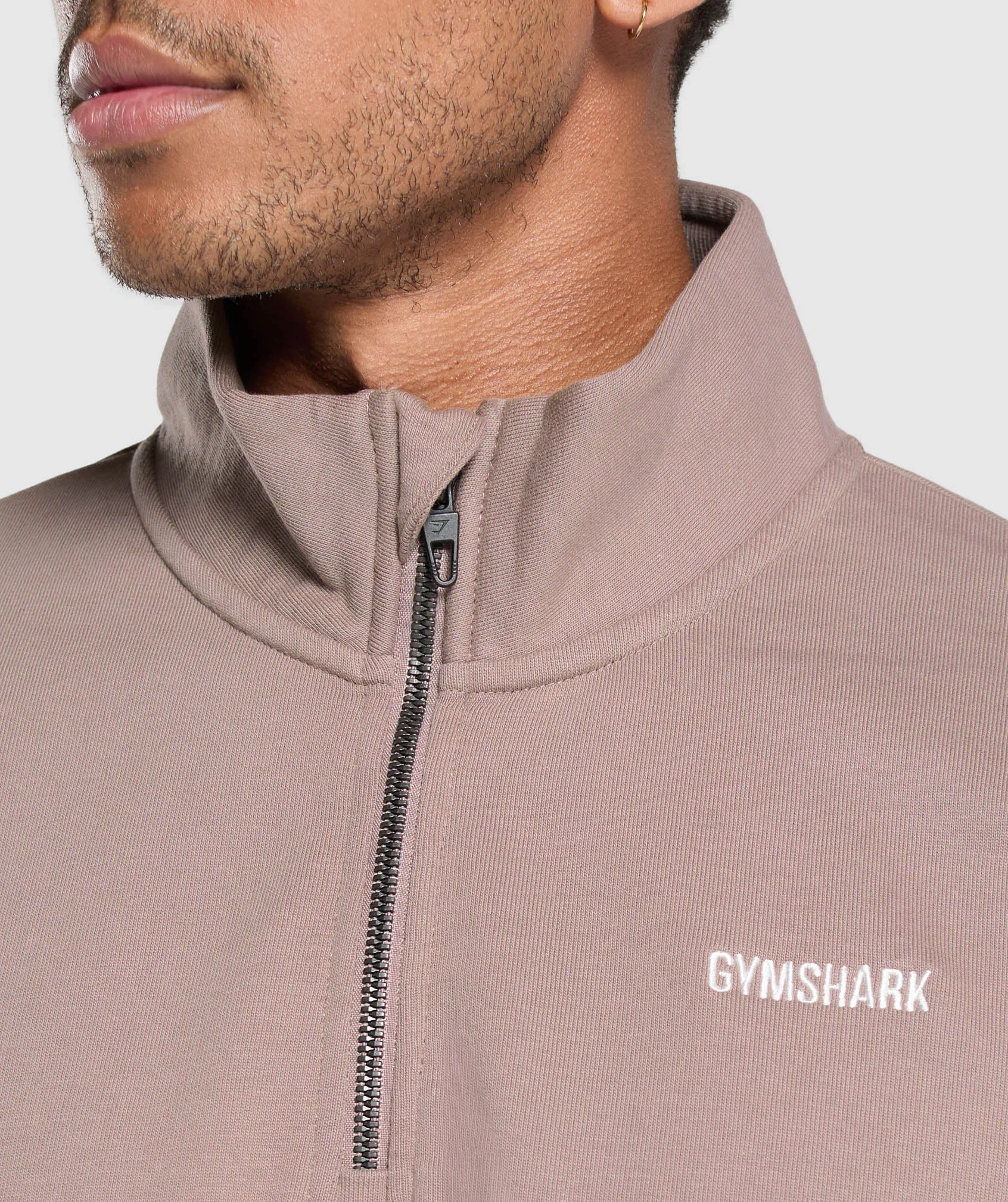 Gymshark Rest Day Sweats 1/4 Zip - Powder Mauve sold by Gymshark product image thumbnail 5