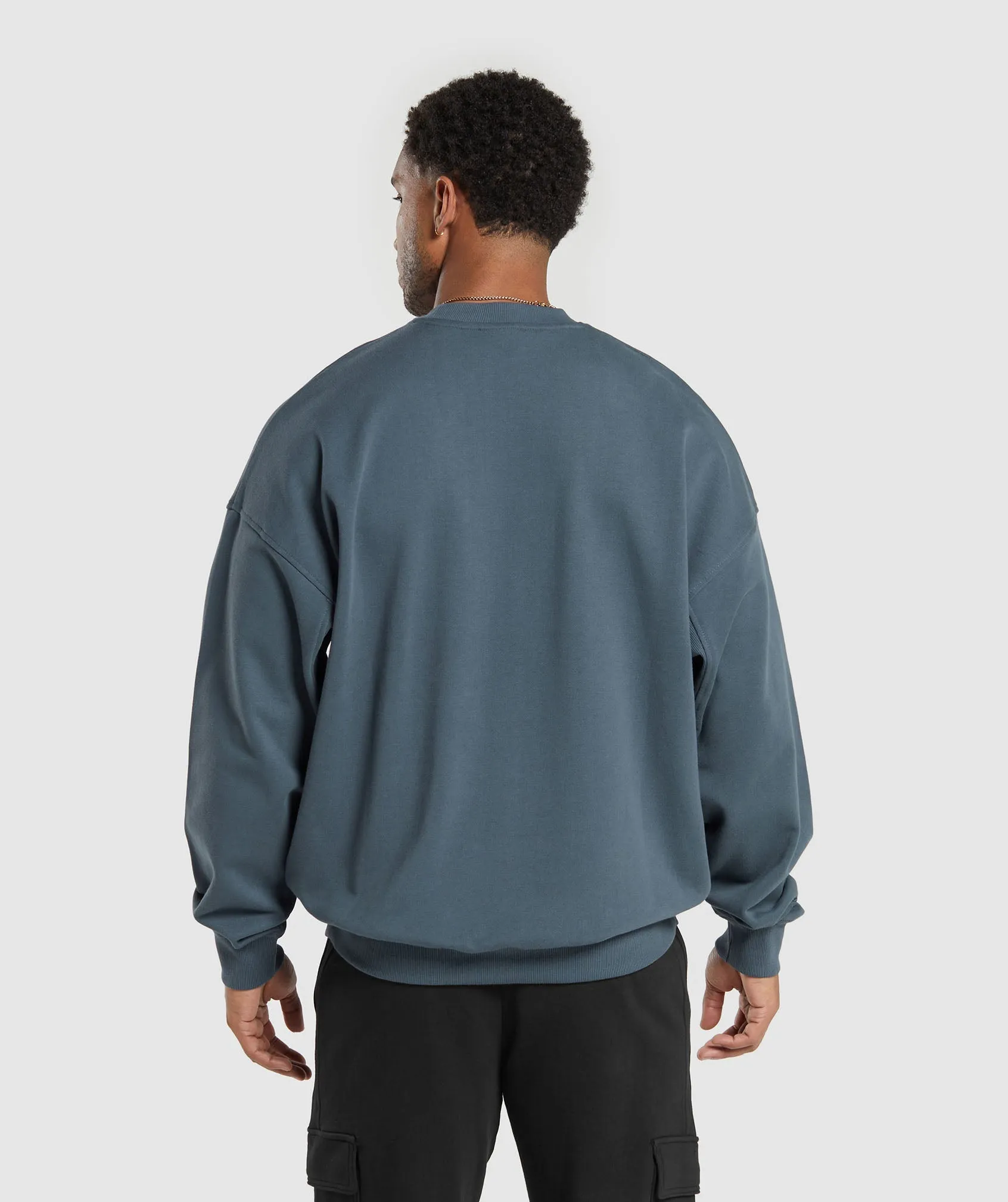 Gymshark Rest Day Essential Crew - Titanium Blue sold by Gymshark product image thumbnail 2