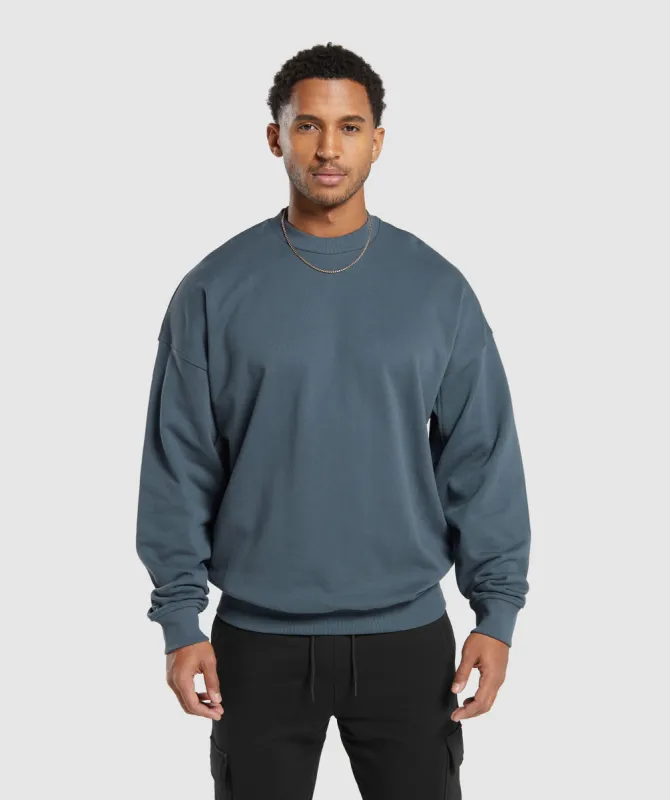 Gymshark Rest Day Essential Crew - Titanium Blue sold by Gymshark