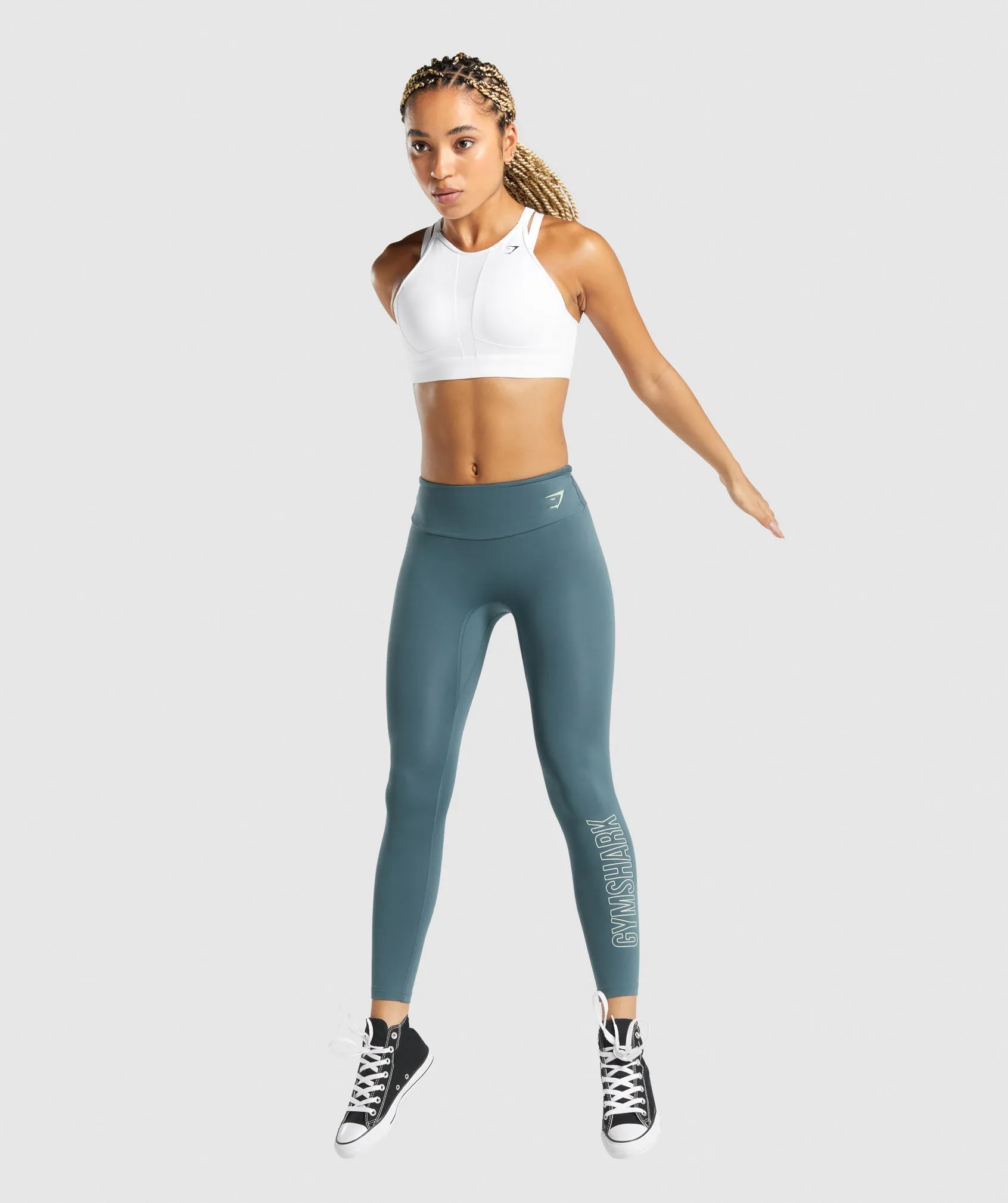 Gymshark Training Graphic Leggings - Teal sold by Gymshark product image thumbnail 4