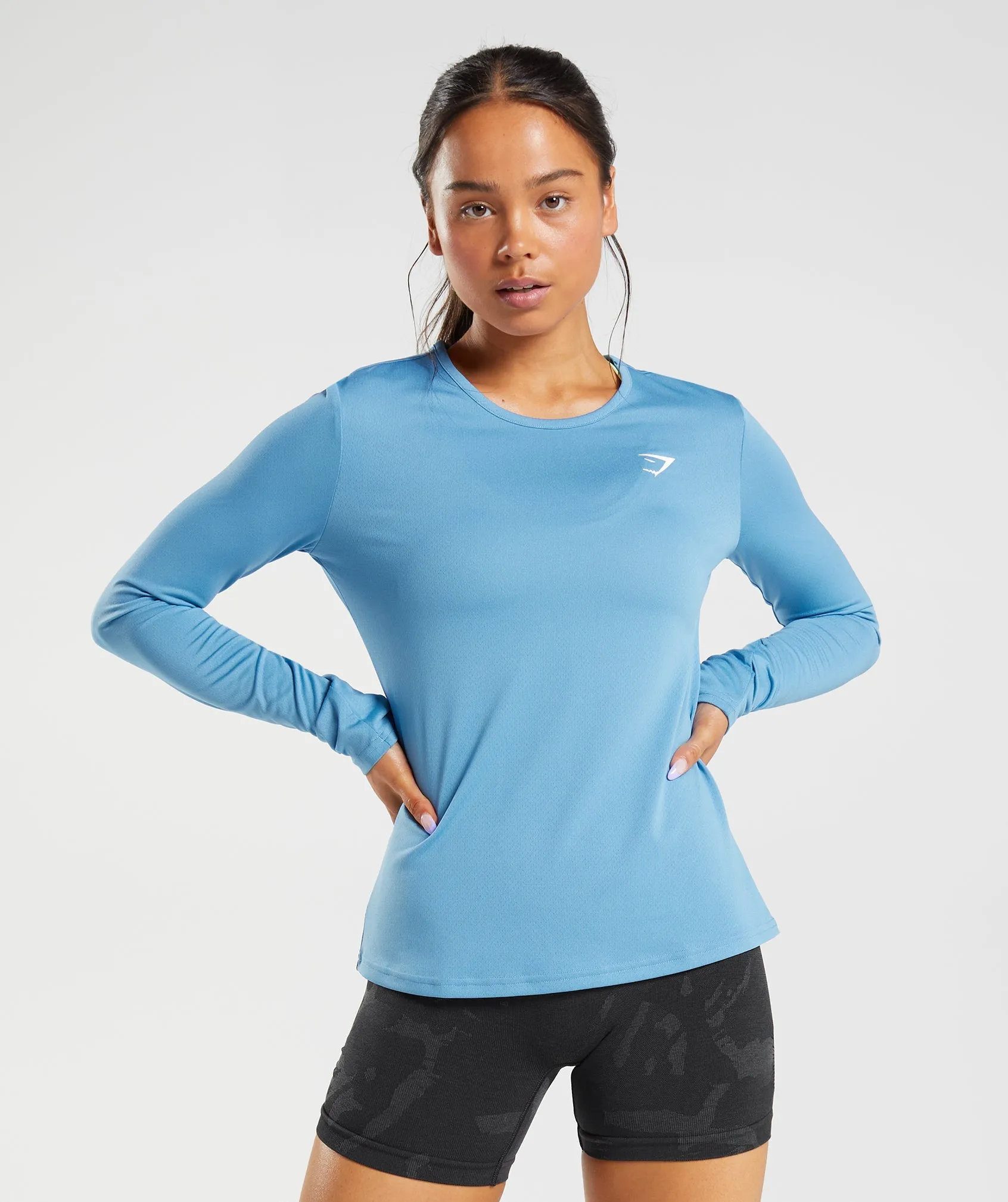 Gymshark Training Long Sleeve Top - Coastal Blue sold by Gymshark