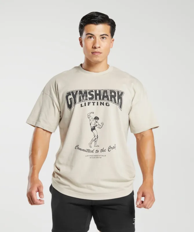Gymshark Committed to the Craft T-Shirt - Pebble Grey sold by Gymshark