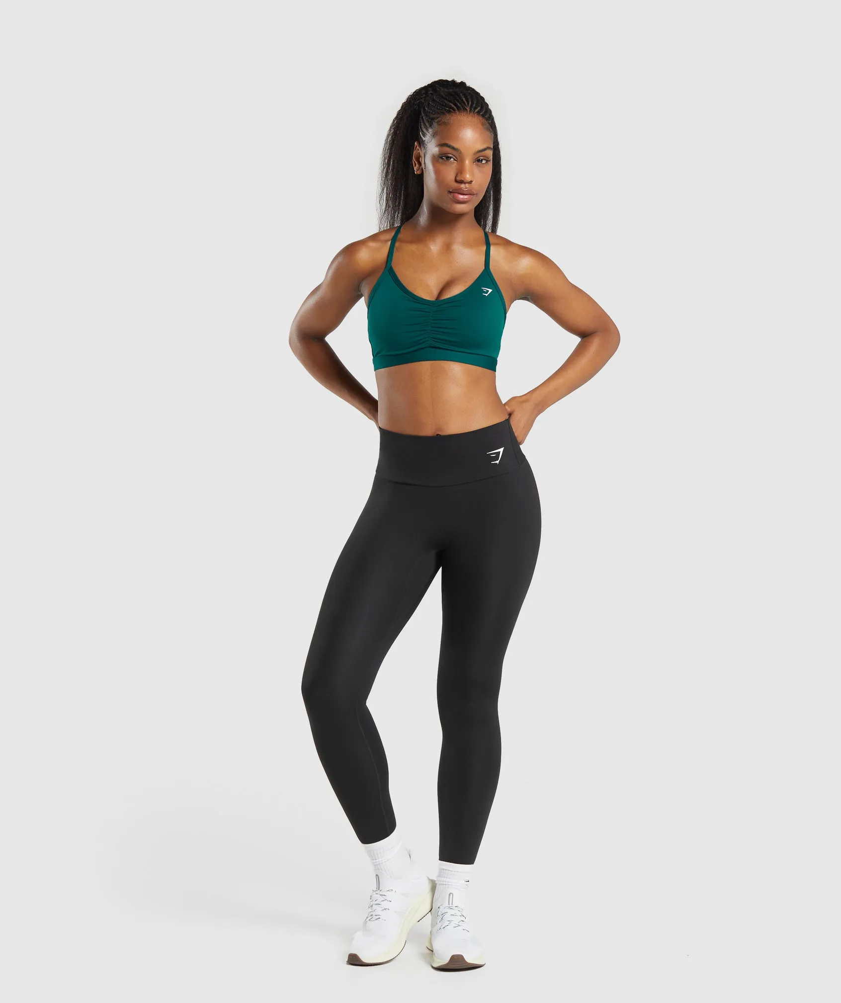 Gymshark Ruched Sports Bra - Motivate Teal sold by Gymshark product image thumbnail 4
