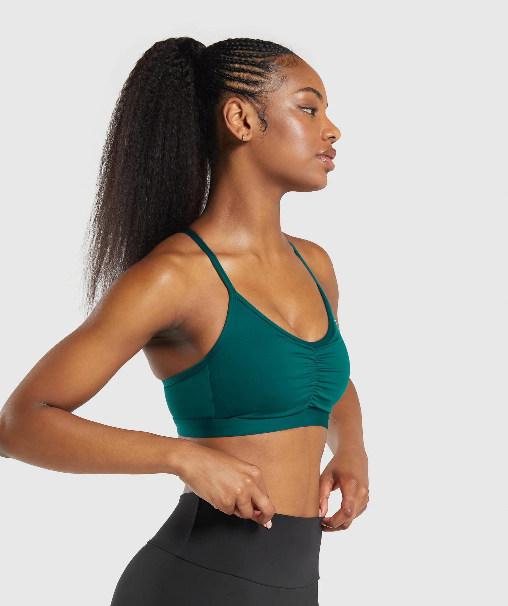 Gymshark Ruched Sports Bra - Motivate Teal sold by Gymshark product image thumbnail 3