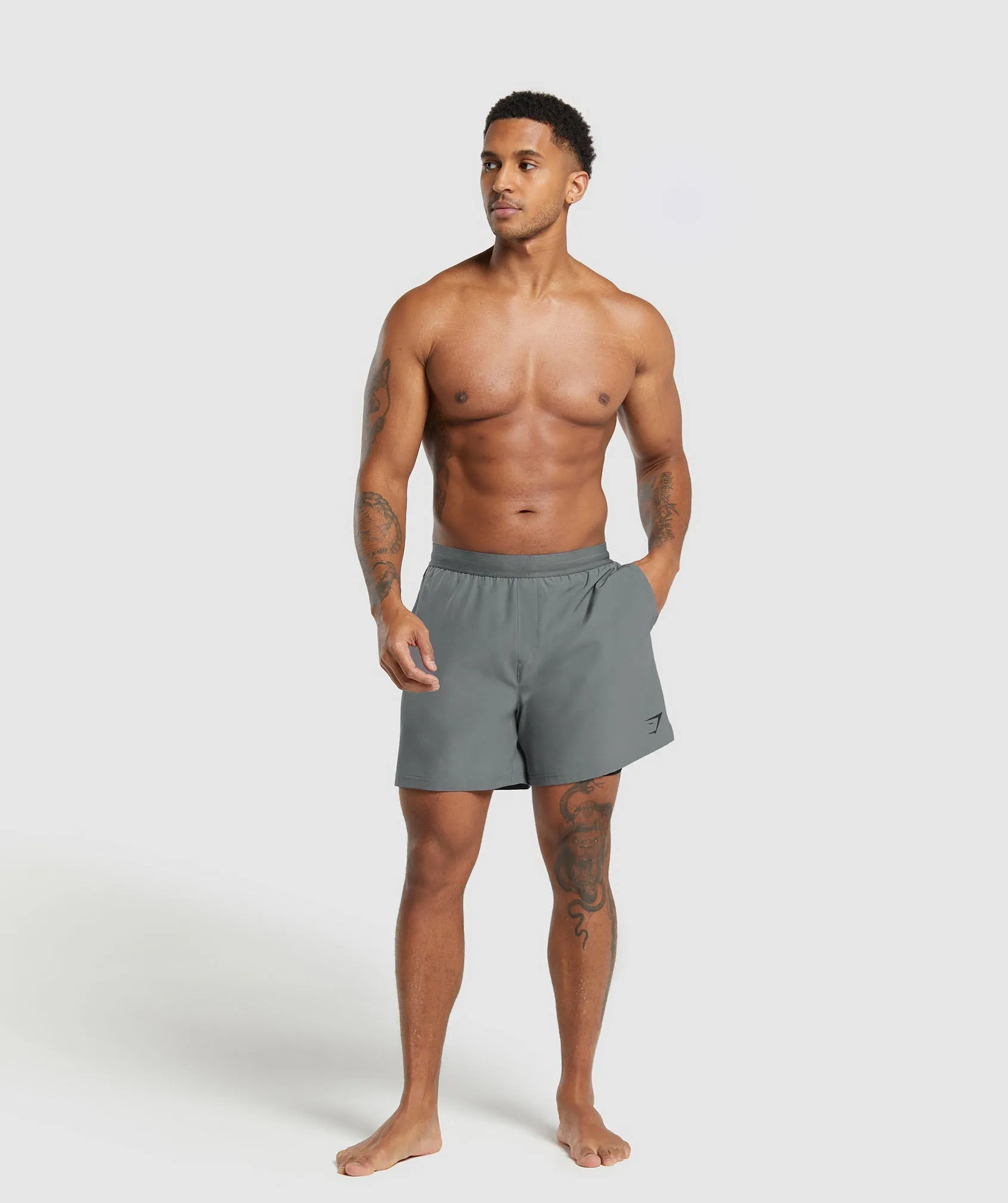 Gymshark Land to Water 6" Shorts - Pitch Grey sold by Gymshark product image thumbnail 4