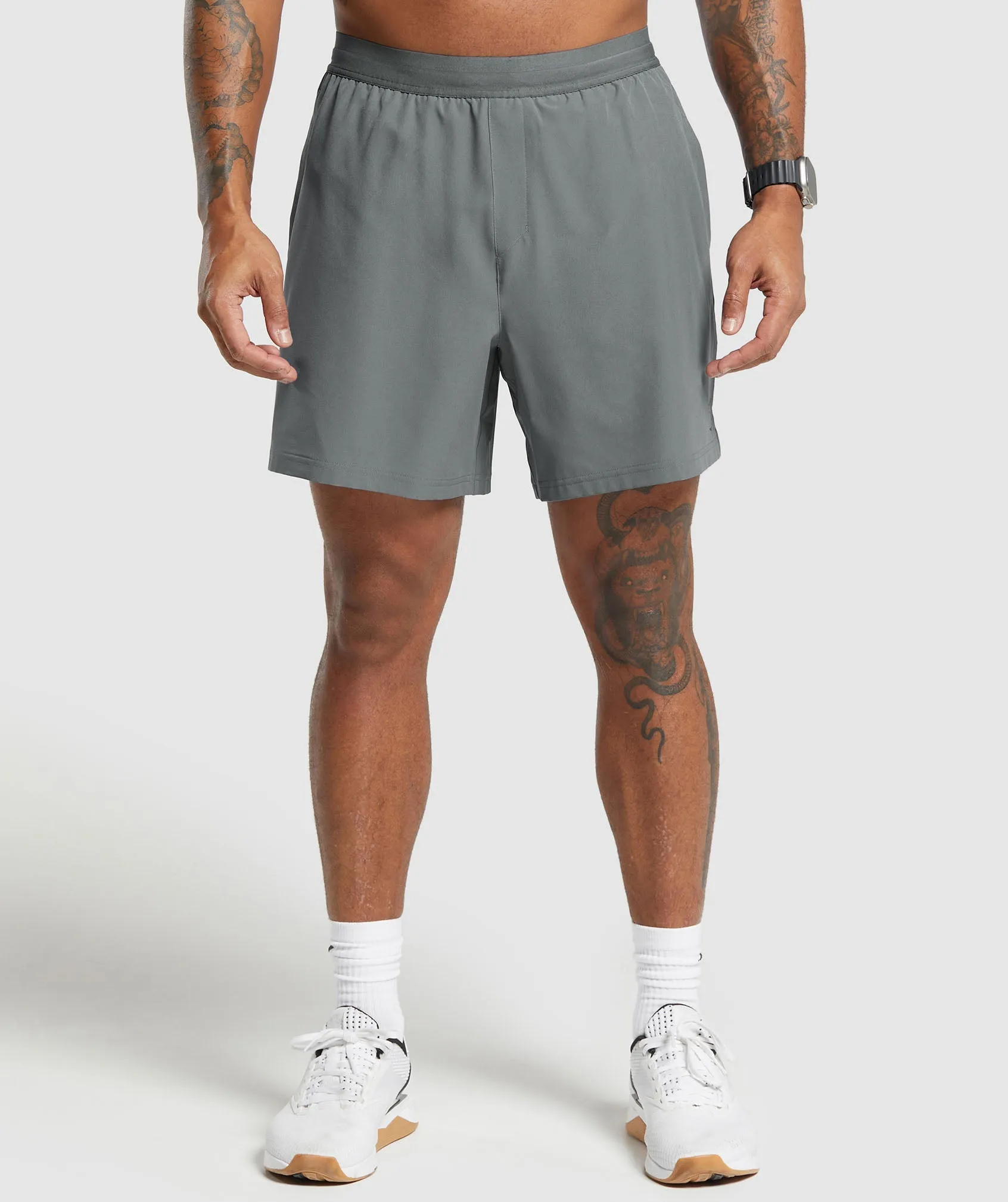 Gymshark Land to Water 6" Shorts - Pitch Grey sold by Gymshark