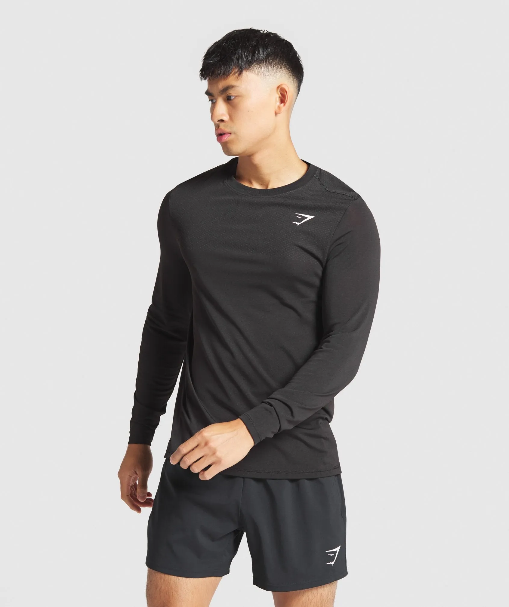 Gymshark Vital Long Sleeve T-Shirt - Black Marl sold by Gymshark