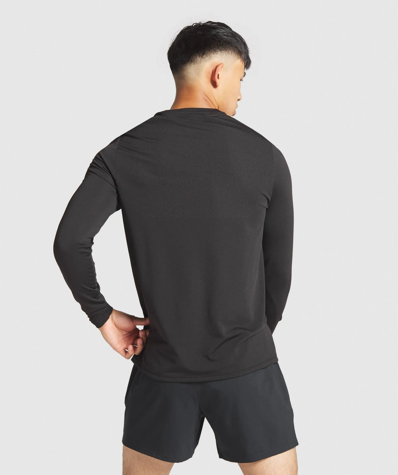 Gymshark Vital Long Sleeve T-Shirt - Black Marl sold by Gymshark product image thumbnail 2