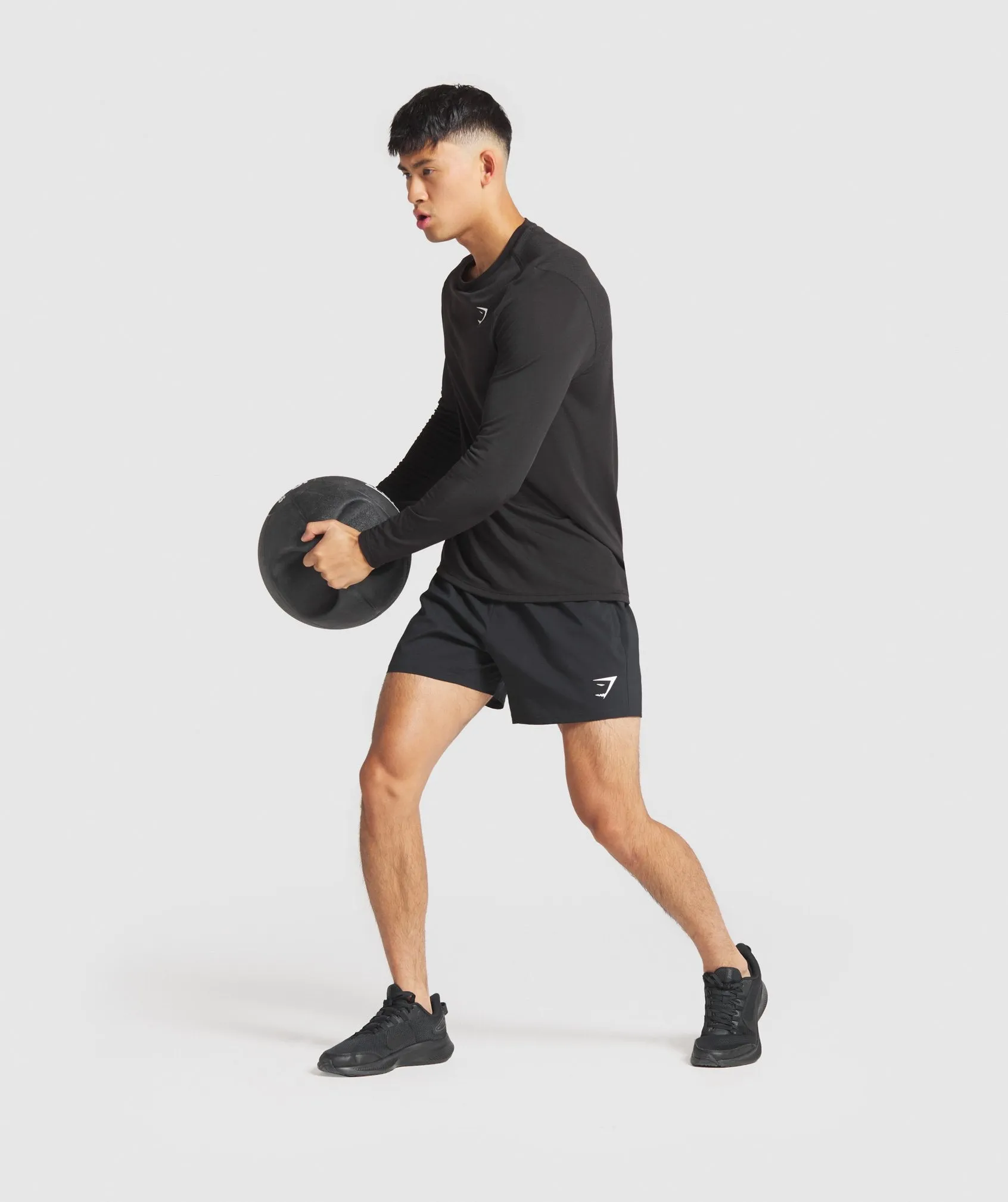 Gymshark Vital Long Sleeve T-Shirt - Black Marl sold by Gymshark product image thumbnail 3