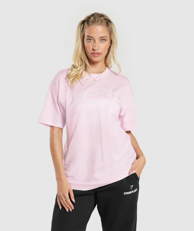 Gymshark Strength Department Oversized T-Shirt - Lemonade Pink sold by Gymshark