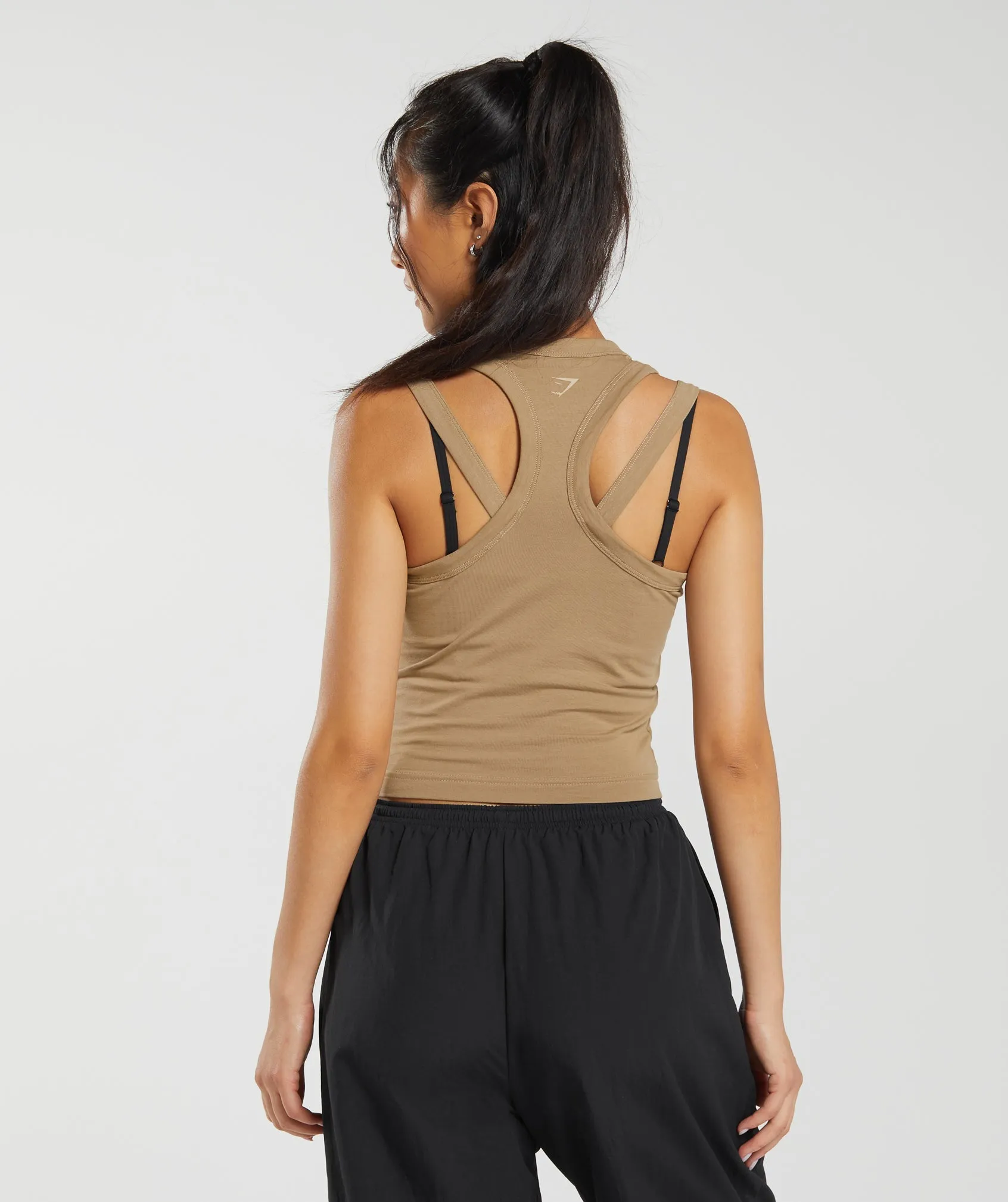 Gymshark Cotton Strappy Midi Tank - Deep Fawn Brown sold by Gymshark product image thumbnail 2