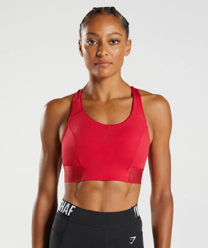 Gymshark Training Brandmark Sports Bra - Salsa Red sold by Gymshark