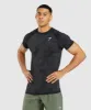 Gymshark Geo Seamless T-Shirt - Black/Charcoal Grey sold by Gymshark