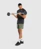 Gymshark Geo Seamless T-Shirt - Black/Charcoal Grey sold by Gymshark