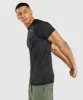 Gymshark Geo Seamless T-Shirt - Black/Charcoal Grey sold by Gymshark