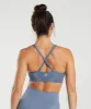Gymshark Vital Seamless 2.0 V Neck Sports Bra - Evening Blue Marl sold by Gymshark