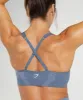 Gymshark Vital Seamless 2.0 V Neck Sports Bra - Evening Blue Marl sold by Gymshark