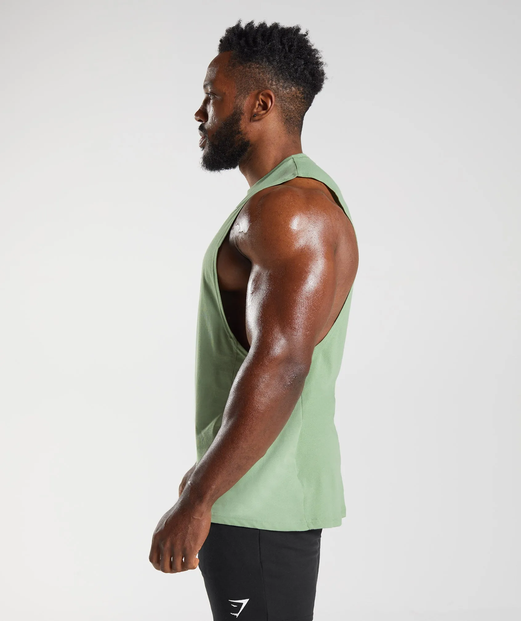 Gymshark React Drop Arm Tank - Tea Green sold by Gymshark product image thumbnail 3