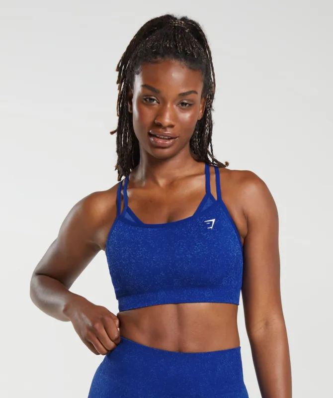 Gymshark Adapt Fleck Seamless Sports Bra - Cobalt Blue/Iris Blue sold by Gymshark