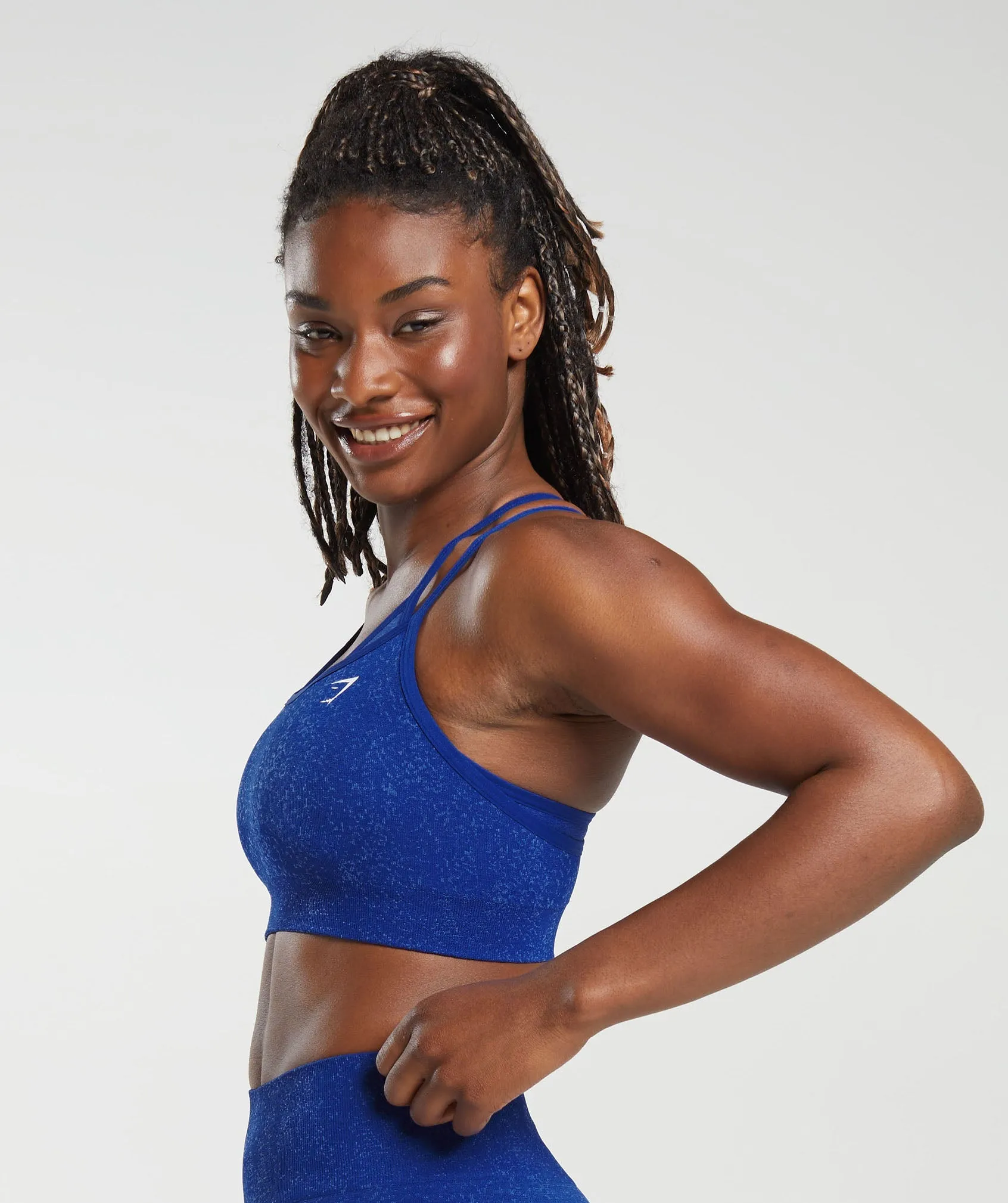 Gymshark Adapt Fleck Seamless Sports Bra - Cobalt Blue/Iris Blue sold by Gymshark product image thumbnail 3