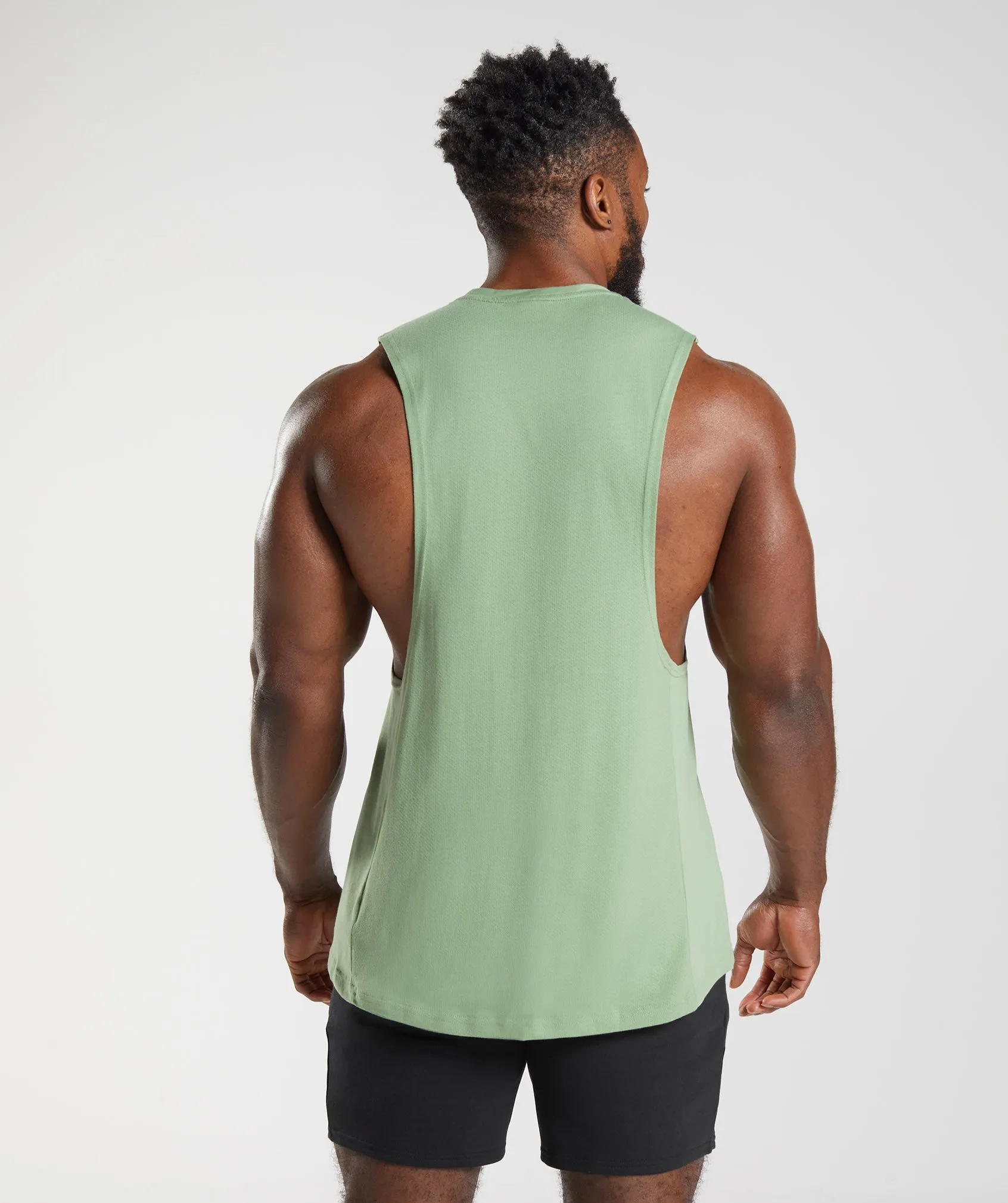 Gymshark React Drop Arm Tank - Tea Green sold by Gymshark product image thumbnail 2