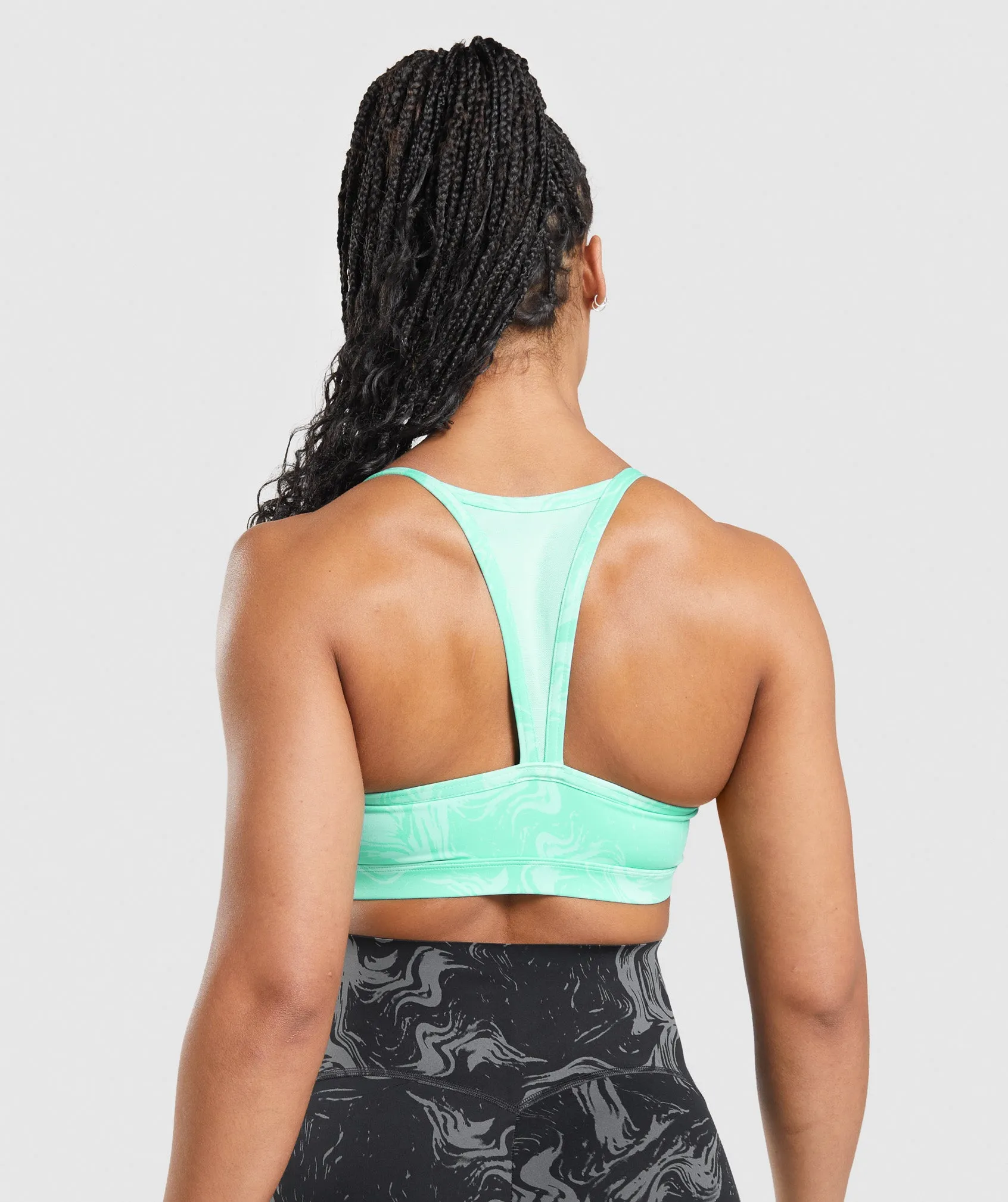 GS Power Sports Bra - Bright Turquoise Print sold by Gymshark product image thumbnail 2