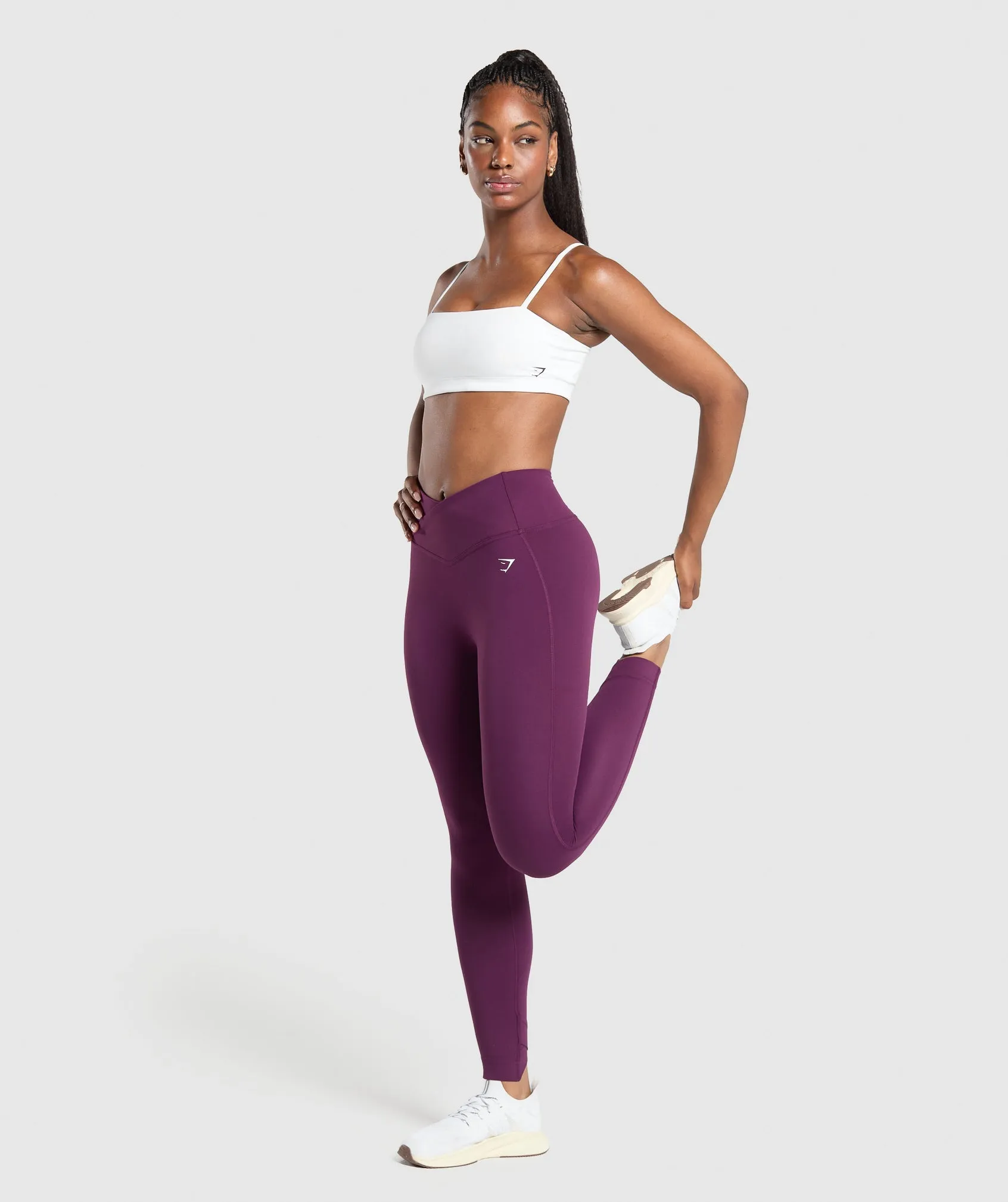 Gymshark Crossover Leggings - Magenta Purple sold by Gymshark product image thumbnail 4