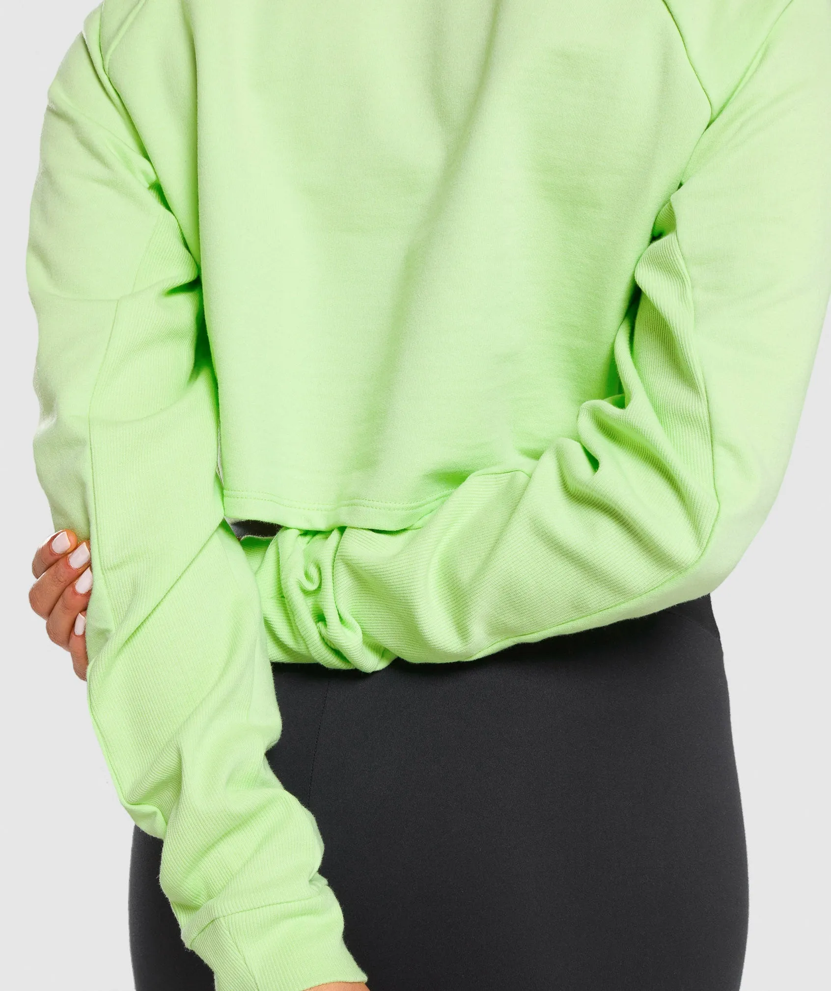 Gymshark Training Cropped Sweater - Green sold by Gymshark product image thumbnail 5