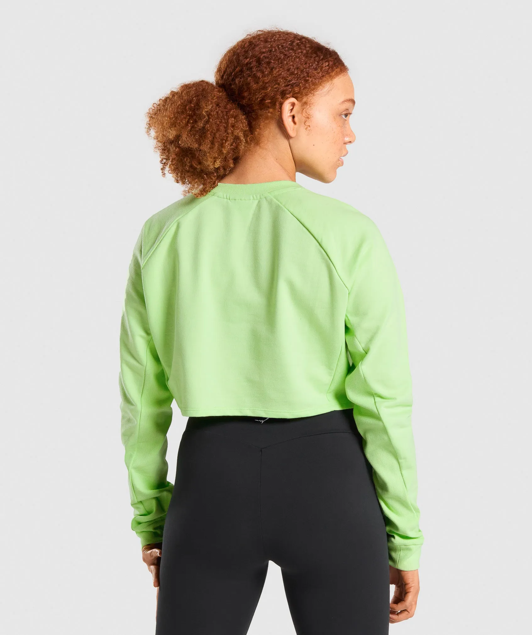 Gymshark Training Cropped Sweater - Green sold by Gymshark product image thumbnail 2