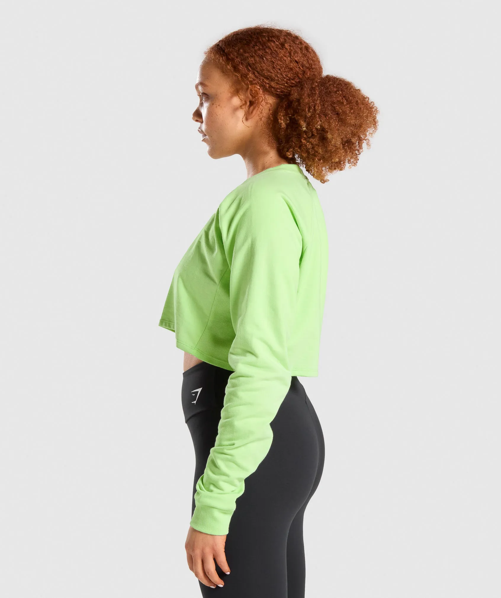 Gymshark Training Cropped Sweater - Green sold by Gymshark product image thumbnail 3