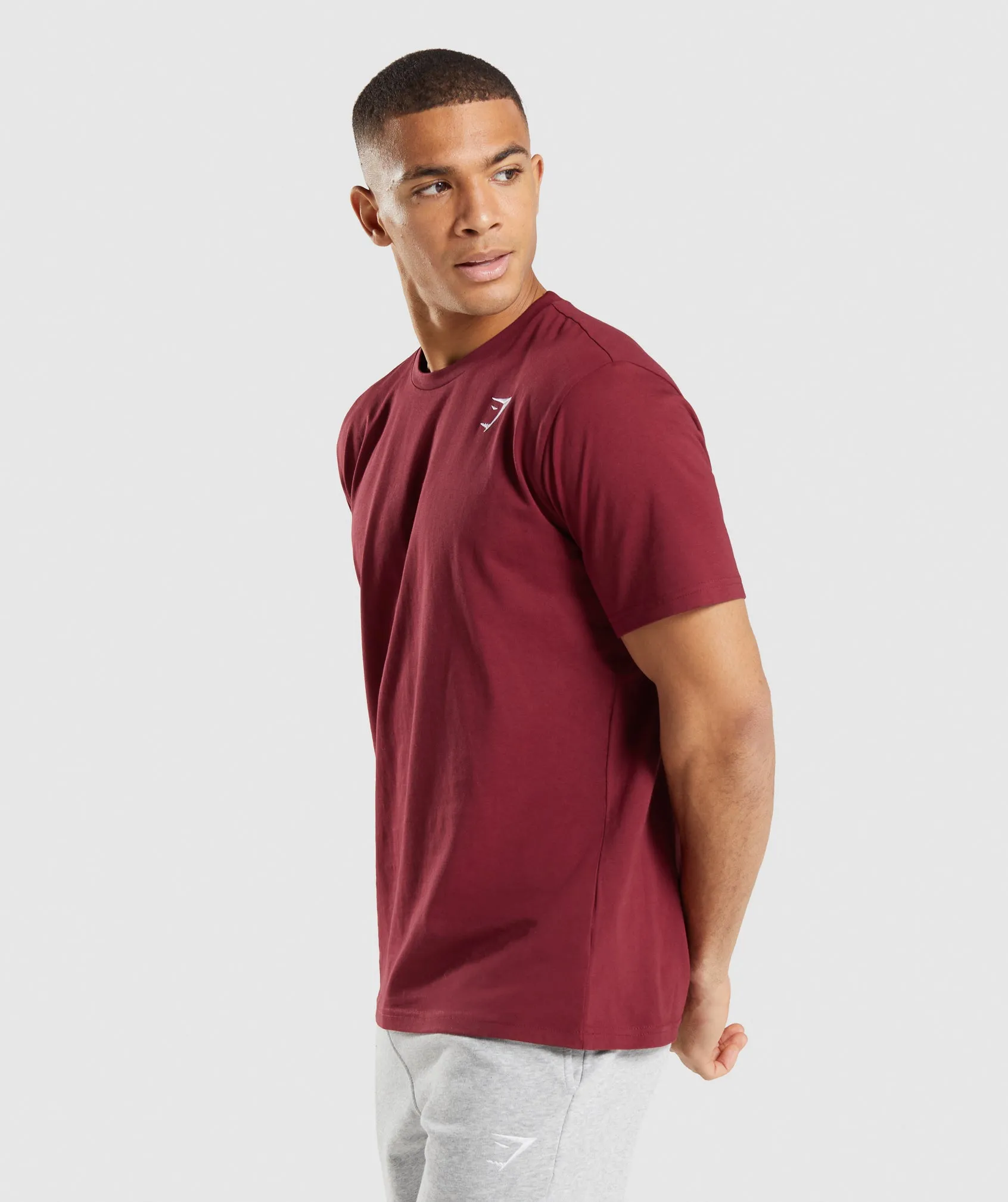 Gymshark Crest T-Shirt - Burgundy Red sold by Gymshark product image thumbnail 3