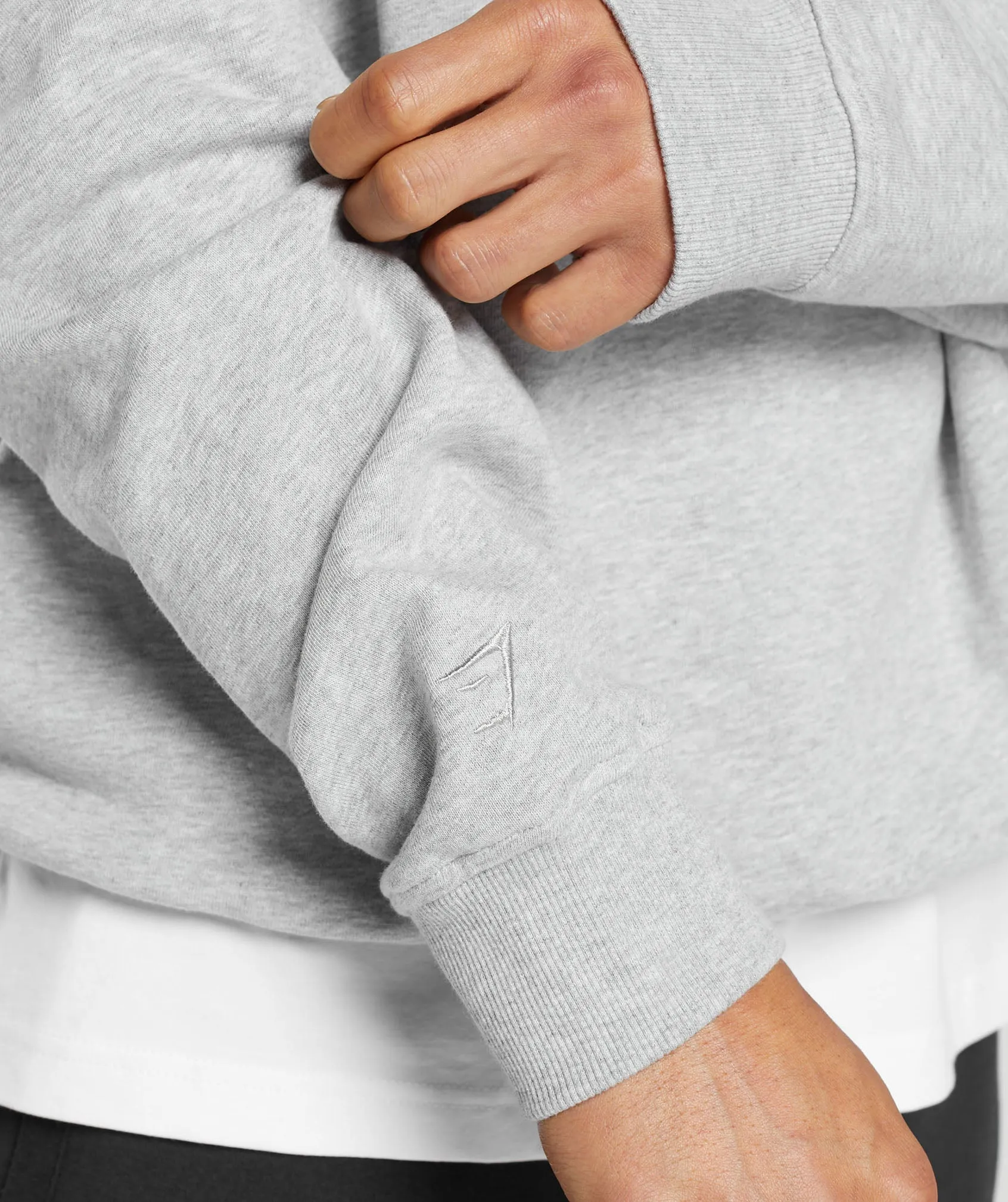 Gymshark Rest Day Essential Crew - Light Grey Core Marl sold by Gymshark product image thumbnail 5