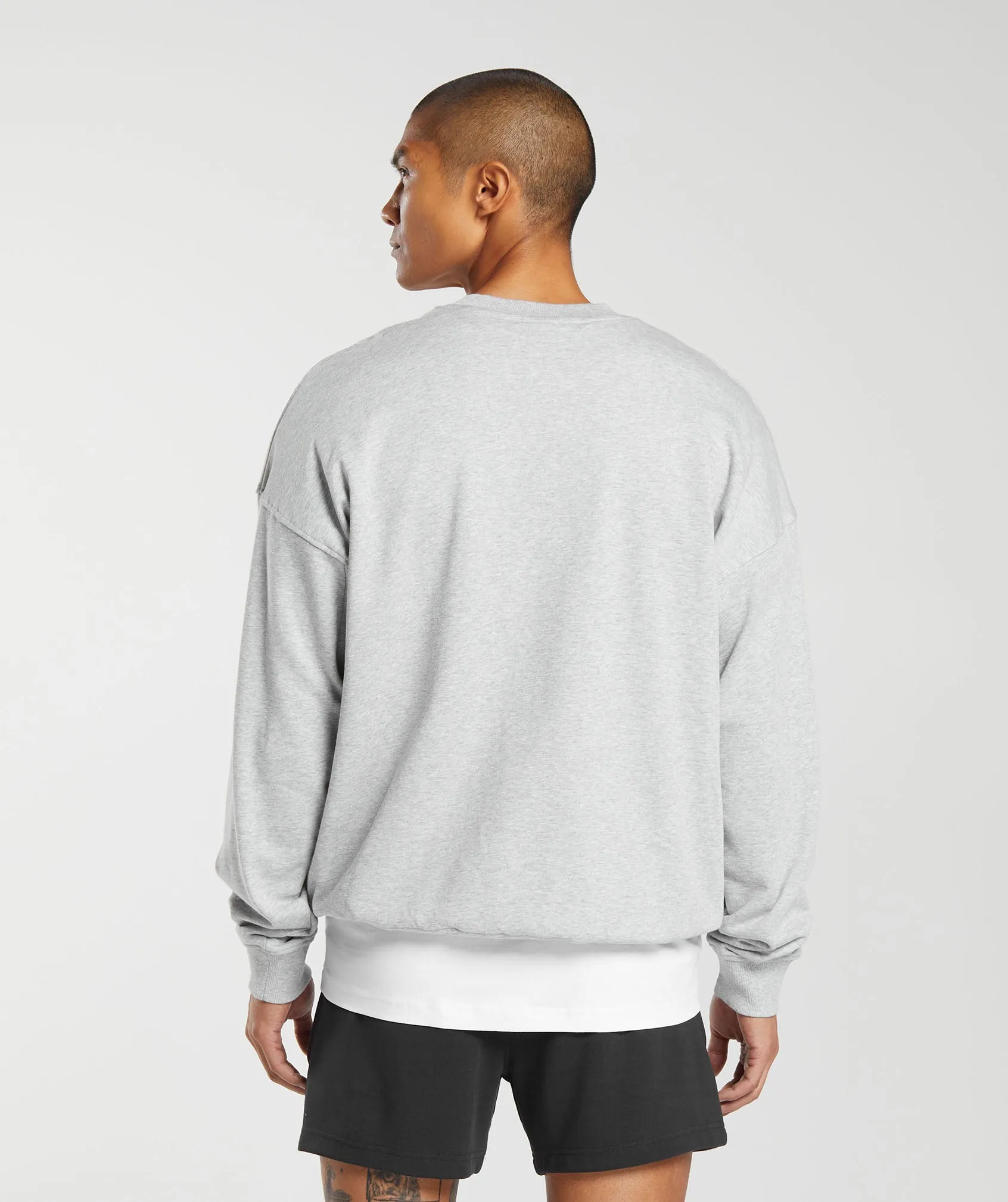 Gymshark Rest Day Essential Crew - Light Grey Core Marl sold by Gymshark product image thumbnail 2