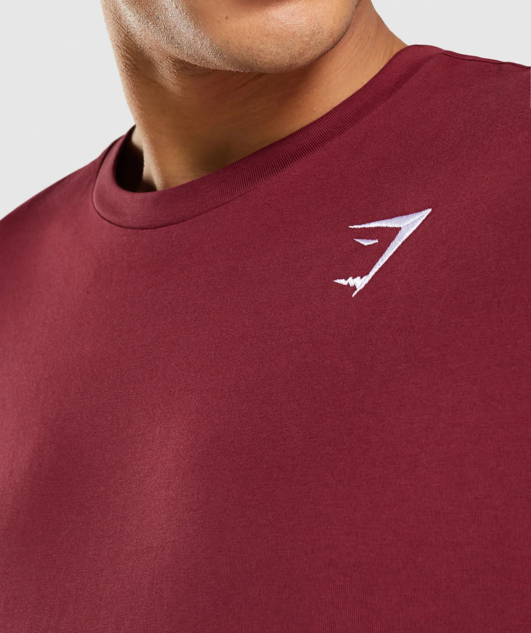 Gymshark Crest T-Shirt - Burgundy Red sold by Gymshark product image thumbnail 5