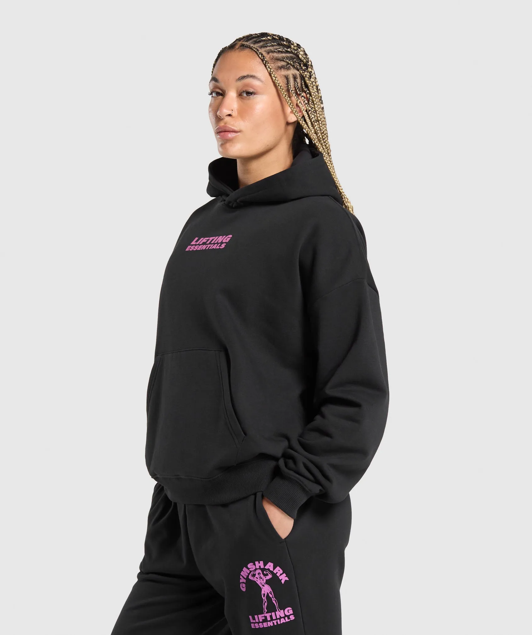 Gymshark Strong Women Oversized Hoodie - Black sold by Gymshark product image thumbnail 3