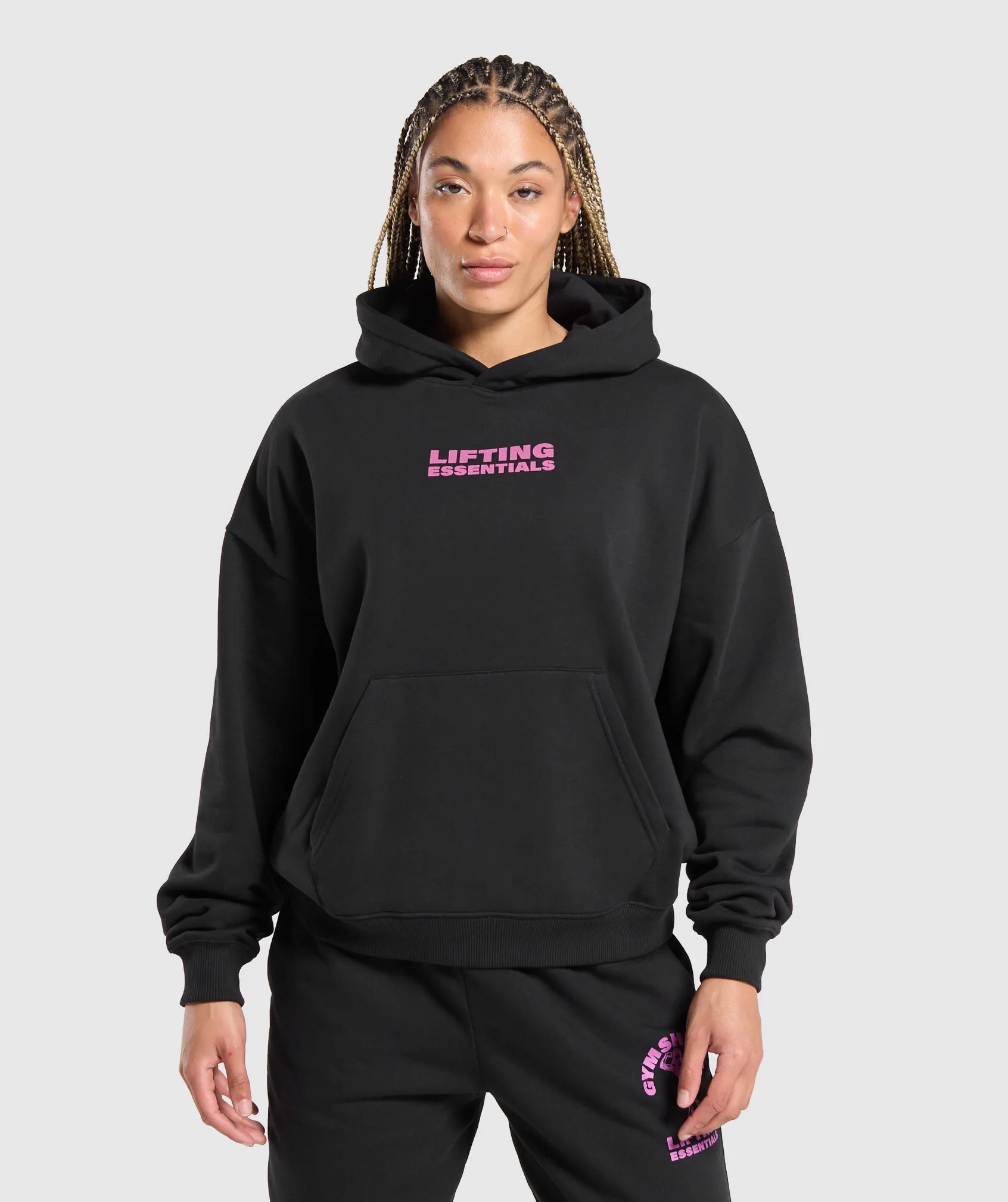 Gymshark Strong Women Oversized Hoodie - Black sold by Gymshark product image thumbnail 2
